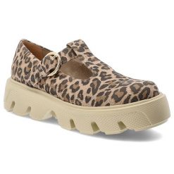 Beżowe Półbuty Armodo Eleganckie Obuwie Damskie Lampart. Brązowe półbuty wsuwane Armodo, bez wzorów, z gumy, eleganckie, bez obcasa. Za 332.99 zł.