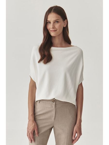 TATUUM Bluzka "Ati" w kolorze kremowym rozmiar: M. Brązowe bluzki Tatuum, m, bez wzorów, bez kołnierzyka, bez ramiączek. Za 126.45 zł.