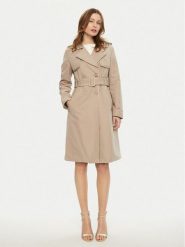 Guess Trencz W5RL14 WGWD2 Beżowy Regular Fit. Brązowe płaszcze Guess, xxl, z aplikacjami, z syntetyku, bez kaptura. Za 569.99 zł.