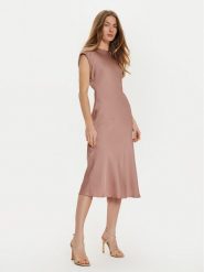 Calvin Klein Sukienka koktajlowa K20K207847 Różowy Slim Fit. Czerwone sukienki Calvin Klein, bez wzorów, z wiskozy, wizytowe, bez kołnierzyka, bez ramiączek. Za 689.99 zł.