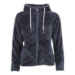 Polar z kapturem dla kobiet Peak Mountain Alanzo. Czarne bluzy z polaru Peak Mountain, bez wzorów, z polaru, trekkingowe. W wyprzedaży za 238.50 zł.