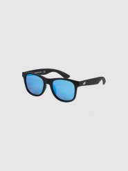 4F Okulary przeciwsłoneczne z lustrzaną powłoką - niebieskie Uniwersalny. Niebieskie okulary przeciwsłoneczne 4f, bez wzorów. Za 79.99 zł.