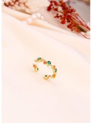 L'Atelier de Gaia Pozłacany pierścionek z perłami i cyrkoniami rozmiar: onesize. Białe pierścionki L'Atelier de Gaia, z cyrkonią, pozłacane. Za 97.51 zł.