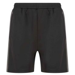 Spodenki Z Dzianiny Z Kieszenią Dla Dorosłych Unisex. Czarne szorty FINDEN & HALES, bez wzorów, z dzianiny, sportowe. Za 102.99 zł.