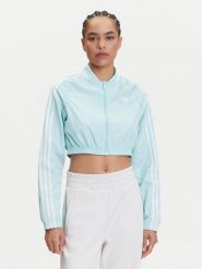 Adidas Bluza adicolor Teamgeist JD0267 Turkusowy Slim Fit. Niebieskie bluzy adidas, s, bez wzorów, z syntetyku, bez kaptura. Za 259.99 zł.