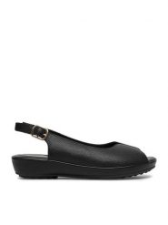 Go Soft Sandały CEO-R25SS02354 Czarny. Czarne sandały GO SOFT, bez wzorów, ze skóry, bez obcasa, na płaskiej podeszwie, bez zapięcia. Za 119.99 zł.