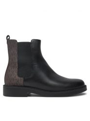 MICHAEL Michael Kors Sztyblety Hazel Chelsea Bootie 40F4HZMEFL Czarny. Czarne botki MICHAEL Michael Kors, bez wzorów, ze skóry, bez obcasa, na płaskiej podeszwie, bez zapięcia. Za 429.99 zł.