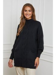 Soft Cashmere Sweter w kolorze czarnym rozmiar: 34/36. Czarne swetry Soft Cashmere, bez wzorów, z kaszmiru, klasyczne, bez ramiączek. Za 123.25 zł.