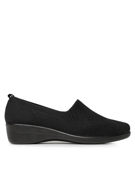Clara Barson Półbuty HMD220355-01 Czarny. Czarne półbuty wsuwane Clara Barson, bez wzorów, z materiału, bez obcasa, na płaskiej podeszwie. Za 52.99 zł.