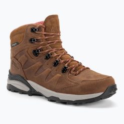 Buty trekkingowe damskie Jack Wolfskin Refugio Prime Texapore Mid. Brązowe buty trekkingowe Jack Wolfskin, bez zapięcia. Za 559.99 zł.