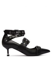 Liu Jo Szpilki Deva 12 SA6021 P0102 Czarny. Czarne szpilki Liu Jo, bez wzorów, ze skóry, bez obcasa, na szpilce, bez zapięcia. Za 859.99 zł.