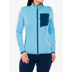 Bluza rozpinana damska CMP Kovyna. Niebieskie bluzy CMP, na zimę, bez wzorów, sportowe, bez ramiączek, bez kaptura. Za 257.19 zł.