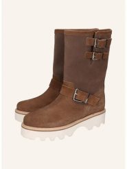 MELVIN & HAMILTON Skórzane botki "Eliana 2" w kolorze jasnobrązowym rozmiar: 36. Brązowe botki Melvin & Hamilton, bez wzorów, bez obcasa, na platformie, bez zapięcia. Za 543.99 zł.