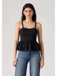 Levi's Top w kolorze czarnym rozmiar: XS. Czarne topy Levi's, s, bez wzorów, z bawełny, bez kołnierzyka, bez ramiączek. Za 110.45 zł.