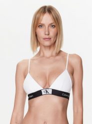 Calvin Klein Underwear Biustonosz braletka Unlined 000QF7217E Biały. Białe biustonosze Calvin Klein Underwear, bez wzorów, z bawełny. Za 89.99 zł.