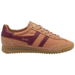 Sznurowane trampki damskie Gola Topspin. Brązowe trampki Gola, bez wzorów, z gumy, retro, bez zapięcia. Za 408.50 zł.