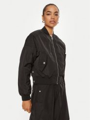 Karl Lagerfeld Jeans Kurtka bomber 240J1501 Czarny Relaxed Fit. Czarne kurtki Karl Lagerfeld Jeans, xs, bez wzorów, z jeansu, bez kaptura. Za 549.99 zł.