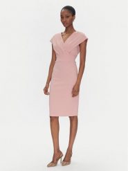 Rinascimento Sukienka koktajlowa CFC0122760003 Różowy Regular Fit. Czerwone sukienki Rinascimento, xs, bez wzorów, z syntetyku, wizytowe, bez kołnierzyka, bez ramiączek. Za 319.99 zł.