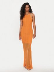 Guess Sukienka codzienna Sophie W4GK24 Z3E60 Pomarańczowy Slim Fit. Brązowe sukienki Guess, na co dzień, xl, z aplikacjami, z bawełny, bez kołnierzyka, bez ramiączek, proste. Za 389.99 zł.