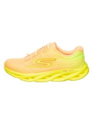 Skechers Buty "Go Run Swirl Tech Speed - Ultimate Stride" ze wzorem do biegania rozmiar: 37. Pomarańczowe buty do biegania Skechers, bez wzorów, z materiału, bez zapięcia, do biegania. Za 268.55 zł.