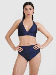 4F Góra od bikini damska - fioletowa S. Fioletowe bikini 4f, bez wzorów, z elastanu, eleganckie. W wyprzedaży za 49.99 zł.