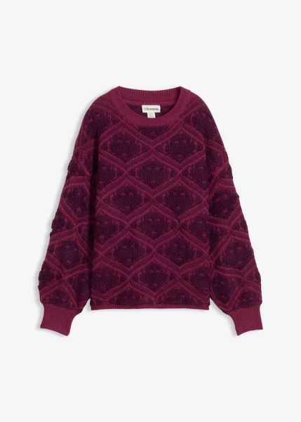 Sweter o kroju pudełkowym. Czarne swetry bonprix, bez wzorów, z żakardem, bez ramiączek. Za 119.99 zł.