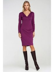 Nife Sukienka w kolorze fioletowym rozmiar: 40. Różowe sukienki Nife, na co dzień, bez wzorów, bez kołnierzyka, bez ramiączek, maxi, proste. Za 152.98 zł.