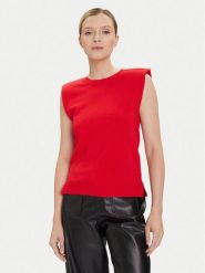 Morgan Sweter 252-MRANA Czerwony Regular Fit. Czerwone swetry Morgan, l, bez wzorów, z syntetyku, bez ramiączek. Za 199.99 zł.