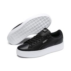 Podwyższone damskie buty sportowe PUMA Vikky PUMA Black. Czarne buty sportowe lifestyle Puma, bez wzorów, z gumy, przed kostkę, bez zapięcia, puma vikky. Za 283.85 zł.