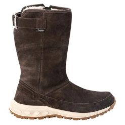 Buty trekkingowe damskie Jack Wolfskin Queenstown Texapore. Brązowe buty trekkingowe Jack Wolfskin, bez wzorów, bez zapięcia. Za 422.24 zł.