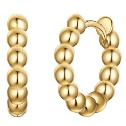 Rafaela Donata Kolczyki z Srebro wysokiej próby w Żółte złoto Kolczyki koła 1 ct Damski. Żółte kolczyki Rafaela Donata, pozłacane. Za 199.99 zł.