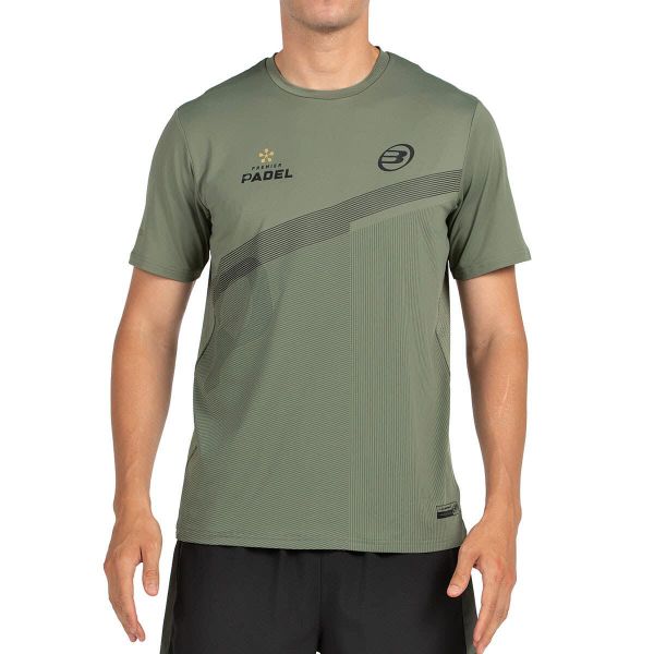 T-shirt Bullpadel Canards. Zielone t-shirty bullpadel, bez wzorów, z materiału, sportowe, bez kołnierzyka, bez ramiączek. Za 218.85 zł.