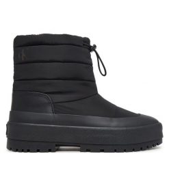 Śniegowce Calvin Klein. Czarne śniegowce Calvin Klein, bez wzorów, bez zapięcia. Za 489.99 zł.