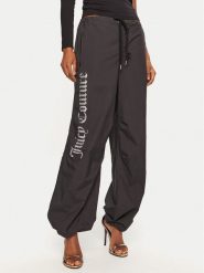 Juicy Couture Spodnie dresowe Ayla JCWBJ24306 Czarny Loose Fit. Czarne spodnie dresowe Juicy Couture, bez wzorów, z dresówki. Za 119.99 zł.