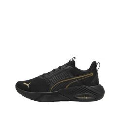 Buty biegowe PUMA X-Cell Nova FS Czarny/Złoty. Czarne buty do biegania Puma, bez wzorów, z gumy, bez zapięcia, do biegania. Za 290.17 zł.