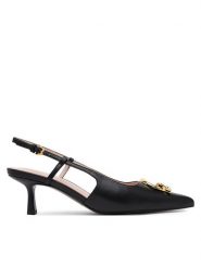 Coccinelle Sandały E4 SB3 21 01 01 Czarny. Czarne sandały Coccinelle, bez wzorów, ze skóry, bez obcasa, na szpilce, bez zapięcia. Za 629.99 zł.