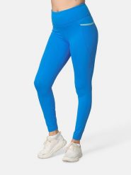 KARI TRAA Legginsy sportowe "Nia" w kolorze niebieskim rozmiar: S. Niebieskie legginsy Kari Traa, bez wzorów, sportowe. Za 269.95 zł.