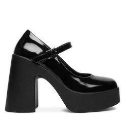 Czółenka JENNY. Czarne czółenka Jenny, bez wzorów, bez obcasa, bez zapięcia. Za 149.99 zł.