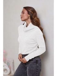 Soft Cashmere Golf w kolorze białym rozmiar: 38/40. Białe swetry Soft Cashmere, bez wzorów, z kaszmiru, klasyczne, bez ramiączek. Za 110.29 zł.