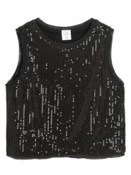 COOL CLUB Top w kolorze czarnym rozmiar: 158. Czarne topy COOL CLUB, bez wzorów, bez kołnierzyka, bez ramiączek. Za 56.66 zł.