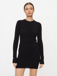 Noisy May Sukienka dzianinowa Nancy 27026902 Czarny Slim Fit. Czarne sukienki Noisy May, m, bez wzorów, z dzianiny, bez kołnierzyka, bez ramiączek. Za 129.99 zł.