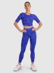 4F Legginsy treningowe szybkoschnące damskie - niebieskie XL. Niebieskie legginsy 4f, l, bez wzorów, z elastanu, z podwyższonym stanem, na fitness i siłownię. W wyprzedaży za 149.99 zł.