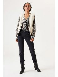 Garcia Dżinsy - Regular fit - w kolorze czarnym rozmiar: W26. Czarne jeansy Garcia, z aplikacjami, ze skóry, klasyczne. Za 135.17 zł.