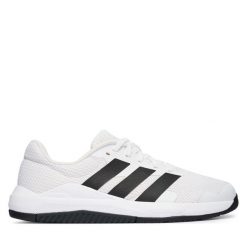 Buty na siłownię adidas. Białe buty treningowe adidas, bez wzorów, bez zapięcia, na fitness i siłownię. Za 279.99 zł.