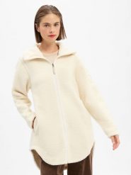 Didriksons Damska kurtka polarowa - Bark Kobiety Sztuczne włókno beżowy jednolity, 42. Brązowe kurtki Didriksons, bez wzorów, z polaru, bez kaptura. Za 649.95 zł.