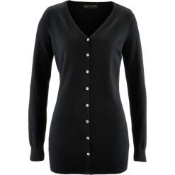 Długi sweter rozpinany bonprix czarny. Czarne swetry bonprix, eleganckie, z długim rękawem. Za 74.99 zł.