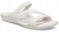 Klapki Dla Dorosłych Crocs Kadee II. Brązowe klapki Crocs, bez wzorów, z materiału, bez obcasa, bez zapięcia. Za 119.99 zł.
