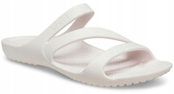 Klapki Dla Dorosłych Crocs Kadee II. Brązowe klapki Crocs, bez wzorów, z materiału, bez obcasa, bez zapięcia. Za 119.99 zł.