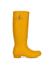 Hunter Kalosze WFT1000RMA Żółty. Żółte kalosze Hunter, bez wzorów, z kauczuku, bez zapięcia. Za 429.99 zł.