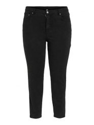 Vila Dżinsy - Skinny fit - w kolorze czarnym rozmiar: 46. Czarne jeansy Vila, z aplikacjami, ze skóry, klasyczne. Za 92.21 zł.